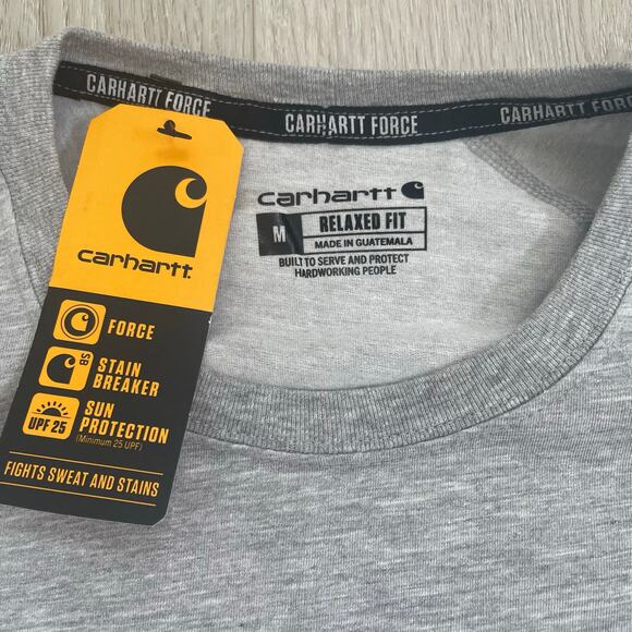 Carhartt RUNX Force Relaxed Fit Long Sleeve Shirt Men’s Size Medium Gray NWT - Picture 8 of 9